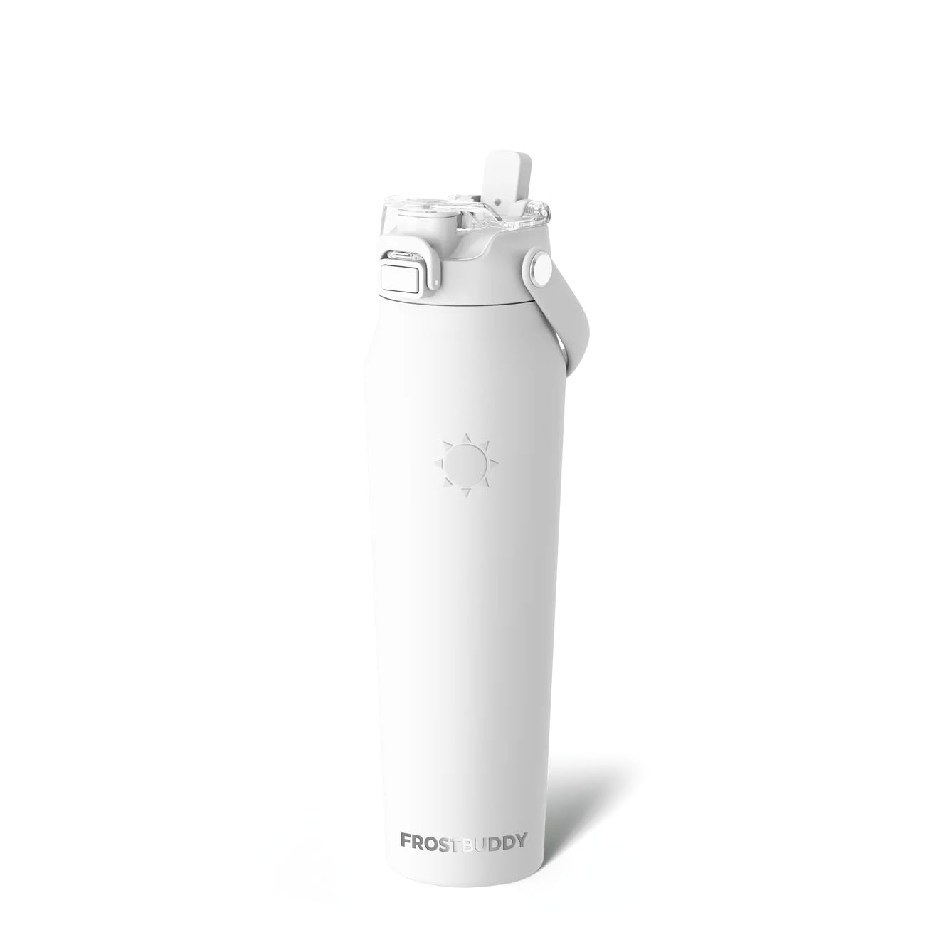 Frost Buddy 16oz Insulated Water Bottle with Straw & Chug Lid | Leak-Proof Stainless Steel | 24-Hours Cold | Sweat-Proof, Cup Holder Friendly | Ideal for Gym, Travel, Sports & Everyday Hydration