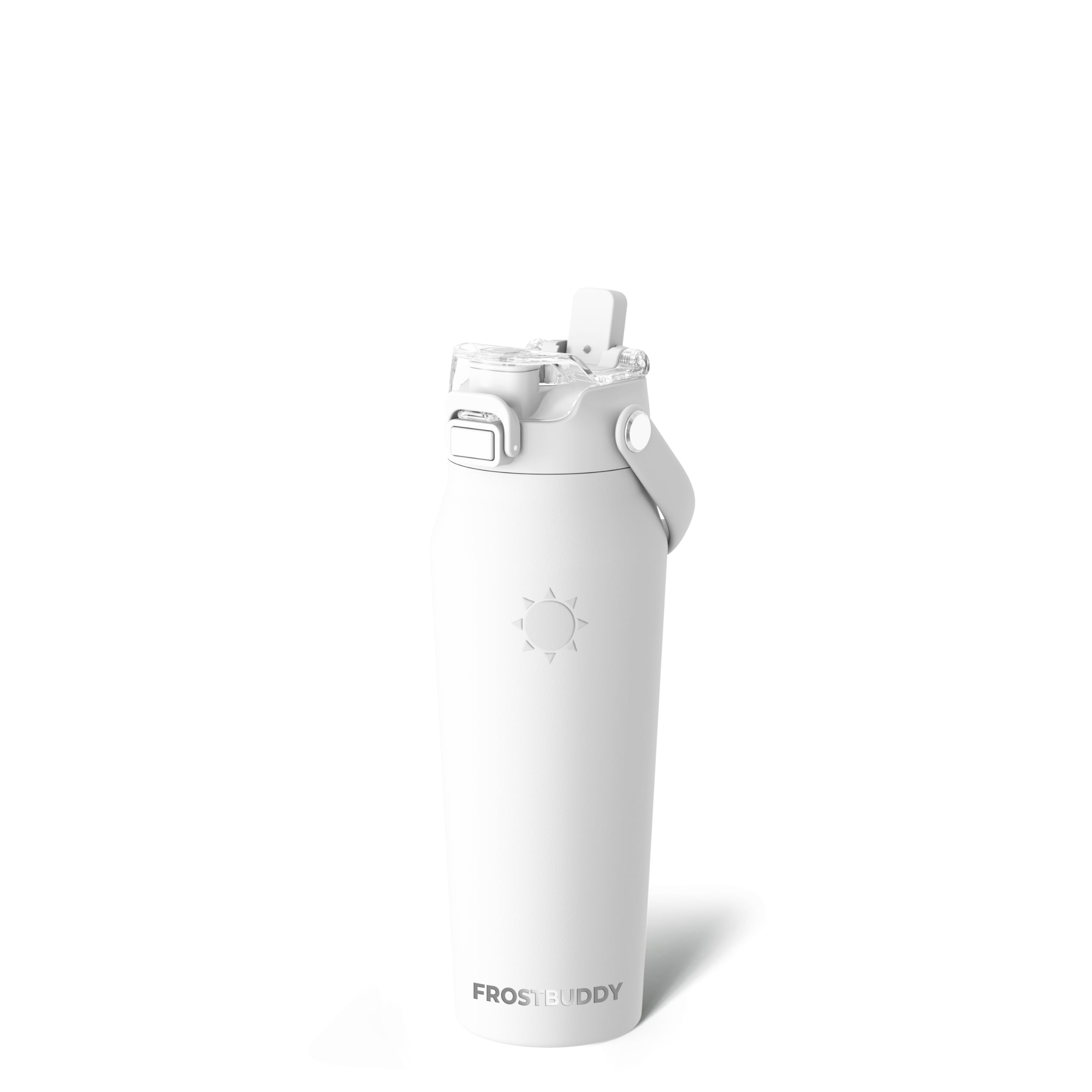 Frost Buddy 16oz Insulated Water Bottle with Straw & Chug Lid | Leak-Proof Stainless Steel | 24-Hours Cold | Sweat-Proof, Cup Holder Friendly | Ideal for Gym, Travel, Sports & Everyday Hydration