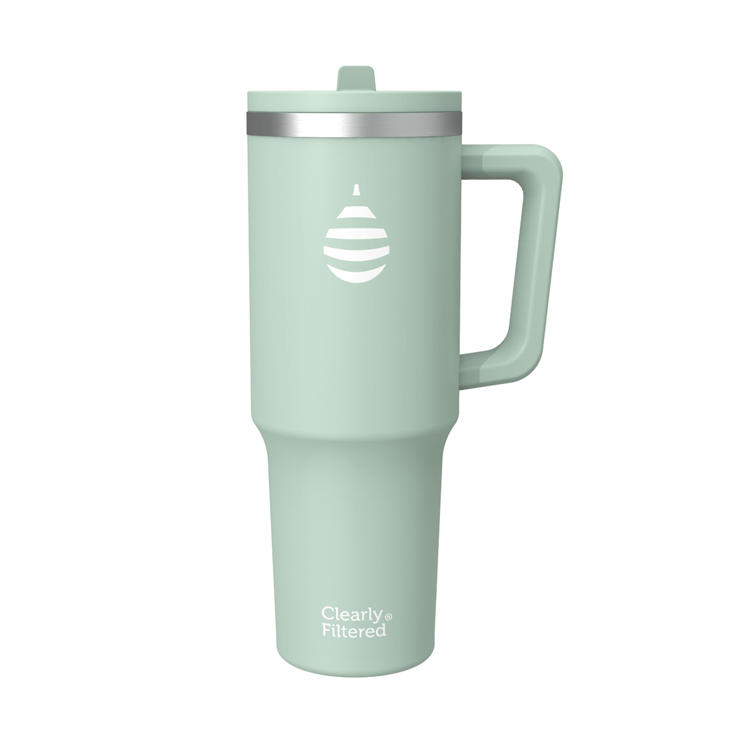 Clearly Filtered Water Bottle | Removes 200+ Contaminants, Double-Wall Insulated Stainless Steel, BPA/BPS Free, Phthalate Free, Filters Flouride Lead Chlorine (40oz, Black)