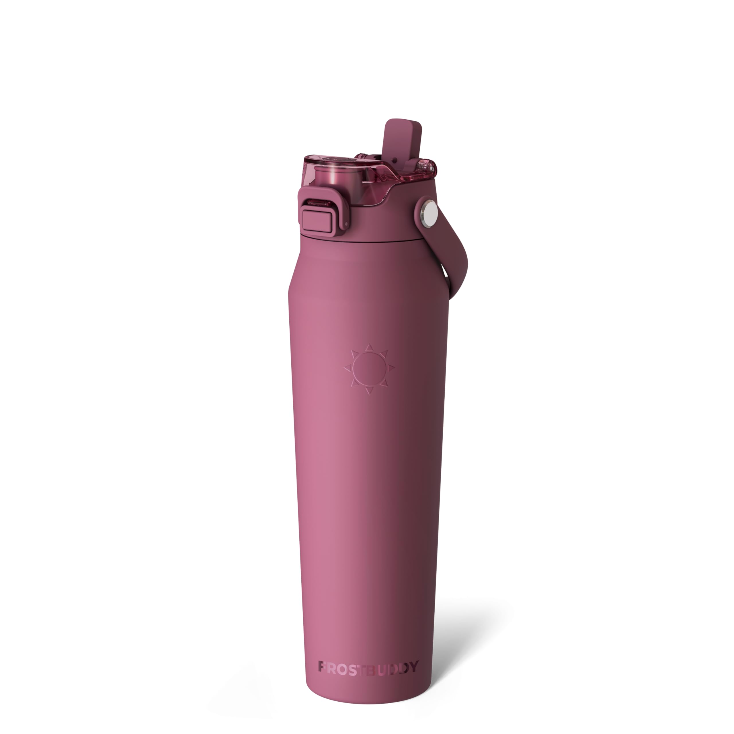 Frost Buddy 16oz Insulated Water Bottle with Straw & Chug Lid | Leak-Proof Stainless Steel | 24-Hours Cold | Sweat-Proof, Cup Holder Friendly | Ideal for Gym, Travel, Sports & Everyday Hydration