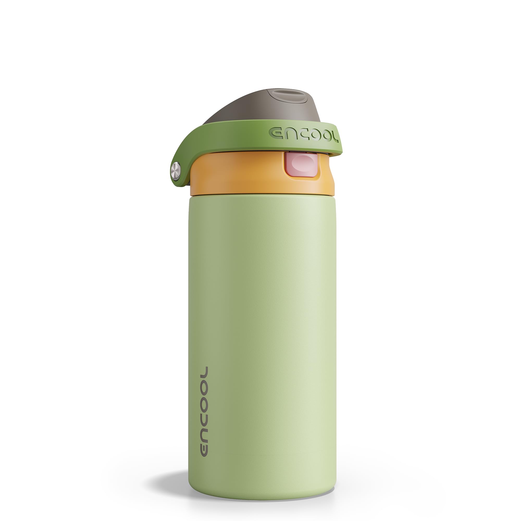 ENCOOL Leakproof Insulated Water Bottle with Straw Dual-Sip Water Bottle Bag-Safe Design for Work, Commute & Gym – Keeps Drinks Cold All Day, 24 oz, Powder Blue