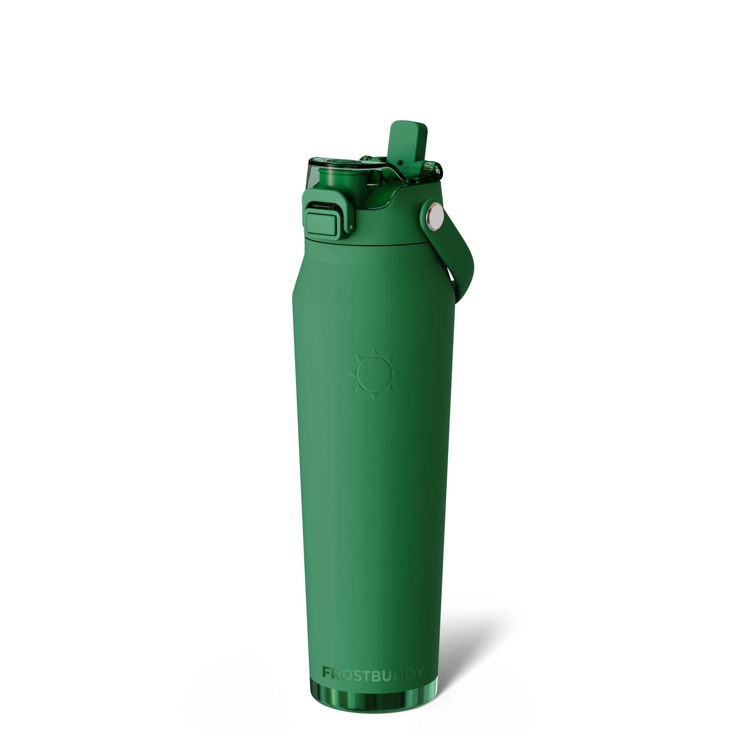 Frost Buddy 16oz Insulated Water Bottle with Straw & Chug Lid | Leak-Proof Stainless Steel | 24-Hours Cold | Sweat-Proof, Cup Holder Friendly | Ideal for Gym, Travel, Sports & Everyday Hydration