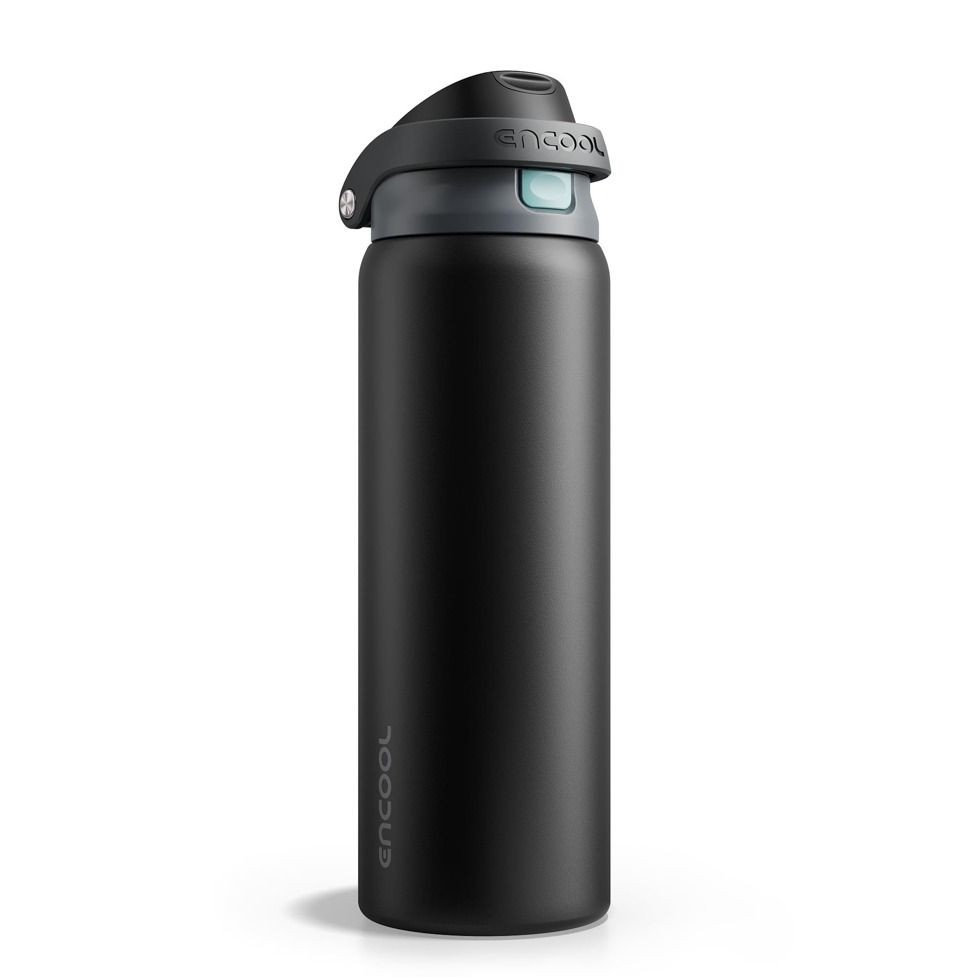 ENCOOL Leakproof Insulated Water Bottle with Straw Dual-Sip Water Bottle Bag-Safe Design for Work, Commute & Gym – Keeps Drinks Cold All Day, 24 oz, Powder Blue