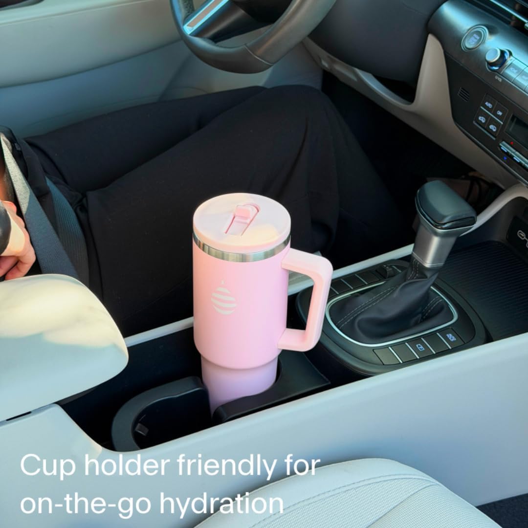 Clearly Filtered Water Bottle | Removes 200+ Contaminants, Double-Wall Insulated Stainless Steel, BPA/BPS Free, Phthalate Free, Filters Flouride Lead Chlorine (40oz, Blush)