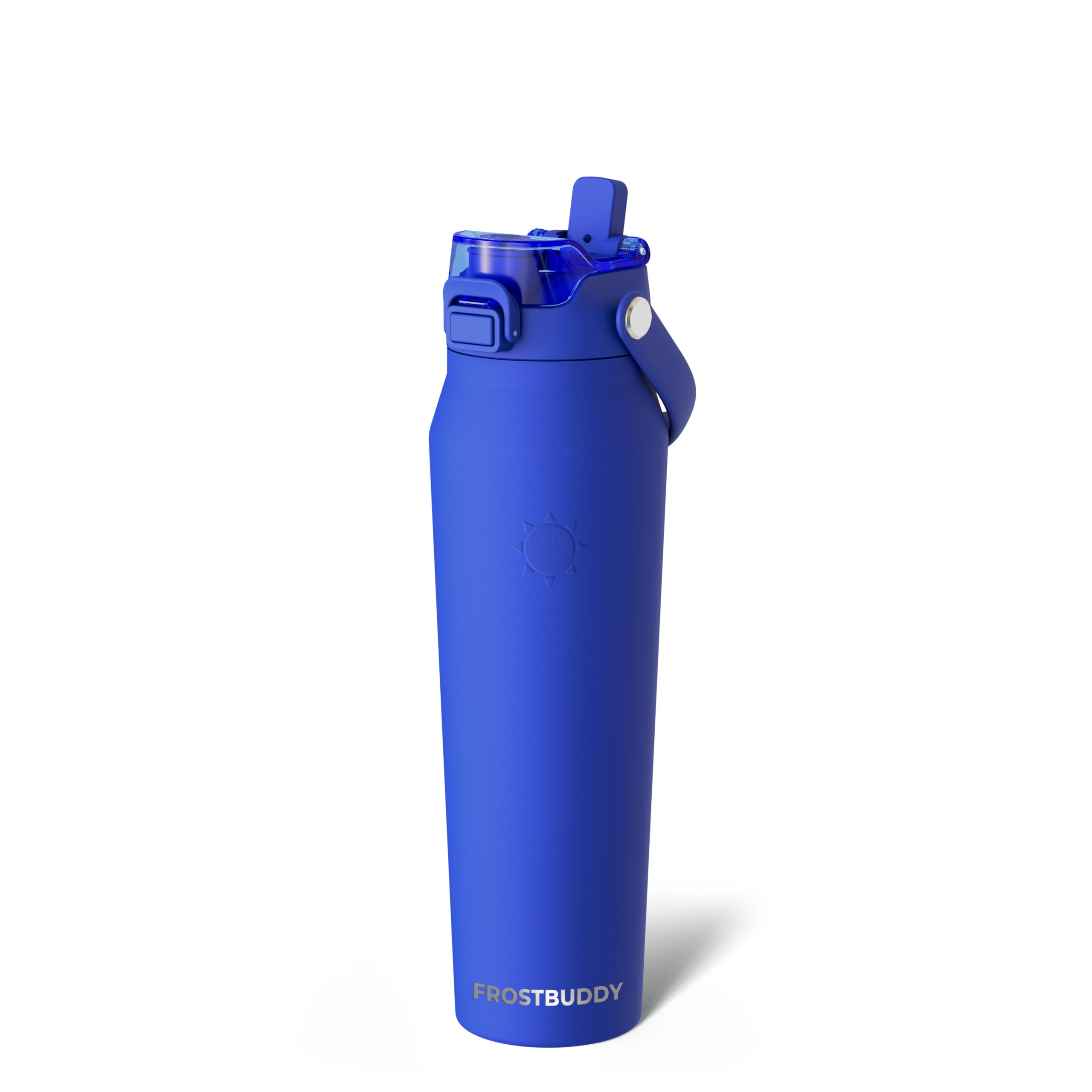 Frost Buddy 16oz Insulated Water Bottle with Straw & Chug Lid | Leak-Proof Stainless Steel | 24-Hours Cold | Sweat-Proof, Cup Holder Friendly | Ideal for Gym, Travel, Sports & Everyday Hydration