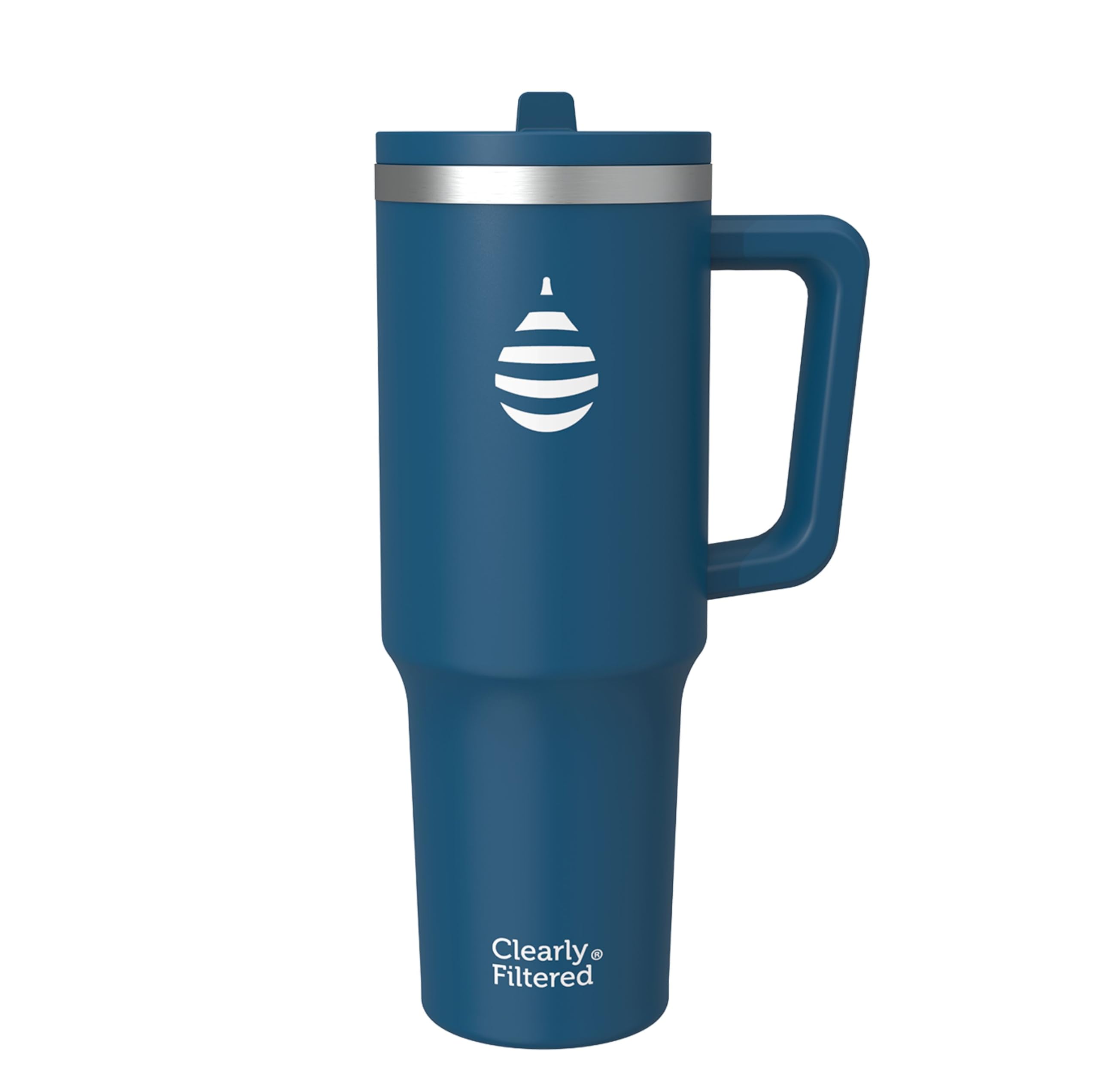 Clearly Filtered Water Bottle | Removes 200+ Contaminants, Double-Wall Insulated Stainless Steel, BPA/BPS Free, Phthalate Free, Filters Flouride Lead Chlorine (40oz, Black)