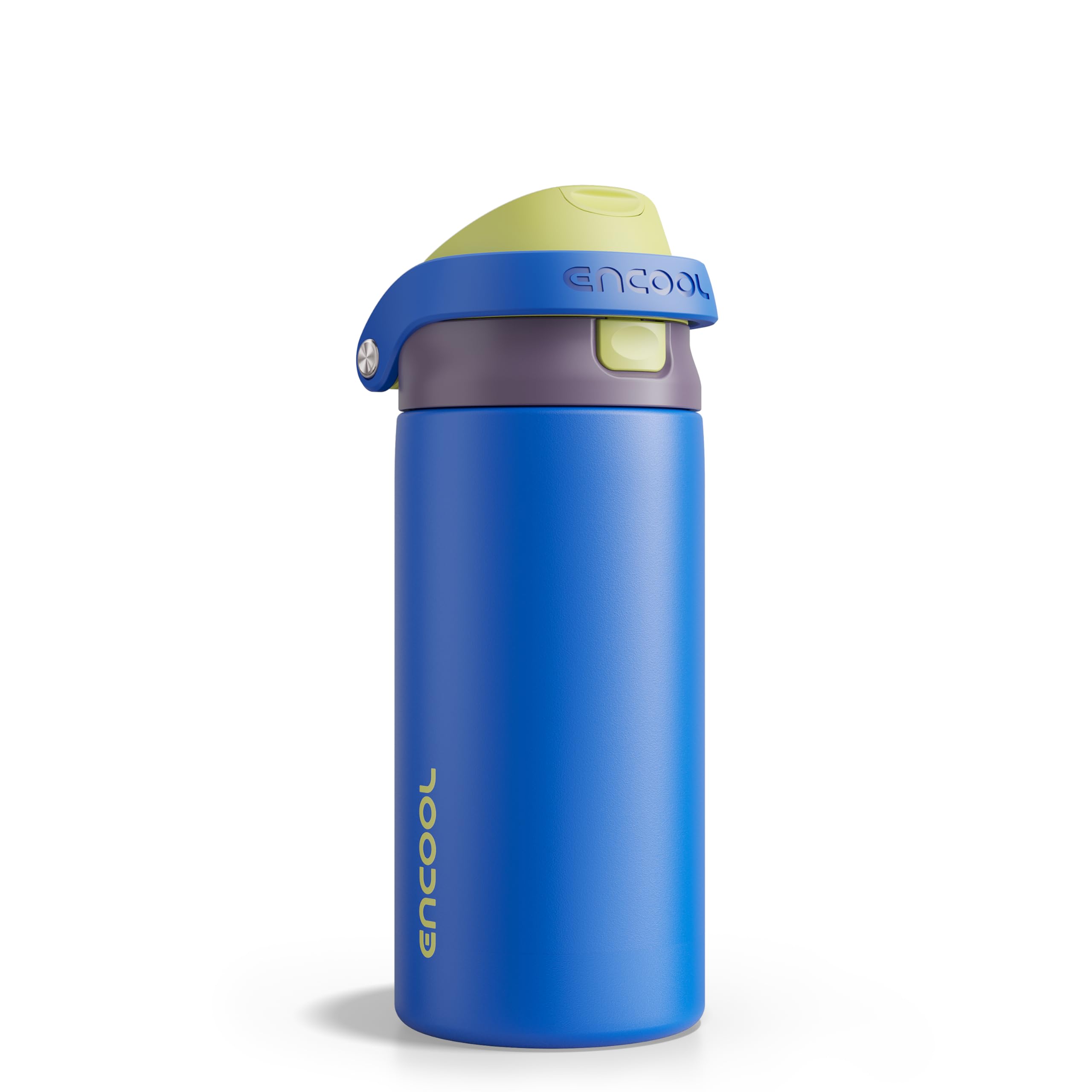 ENCOOL Leakproof Insulated Water Bottle with Straw Dual-Sip Water Bottle Bag-Safe Design for Work, Commute & Gym – Keeps Drinks Cold All Day, 24 oz, Powder Blue
