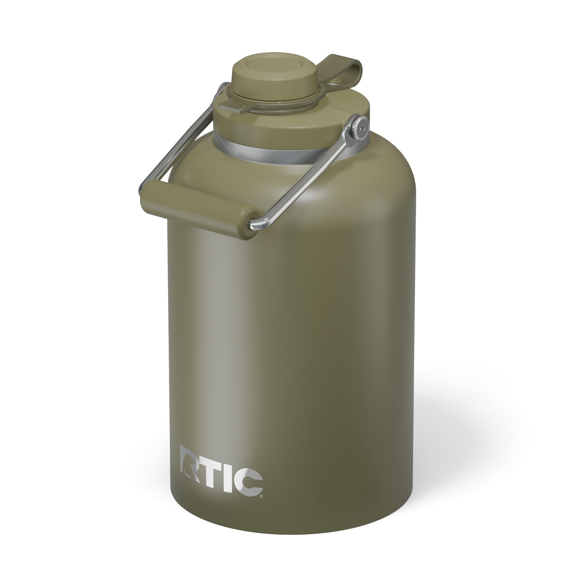 RTIC 1 Gallon Outback Jug, Stainless Steel, Ceramic Lined Insulated Water Bottle with Lid and Handle, BPA-Free, Double Wall Vacuum Insulation, Graphite