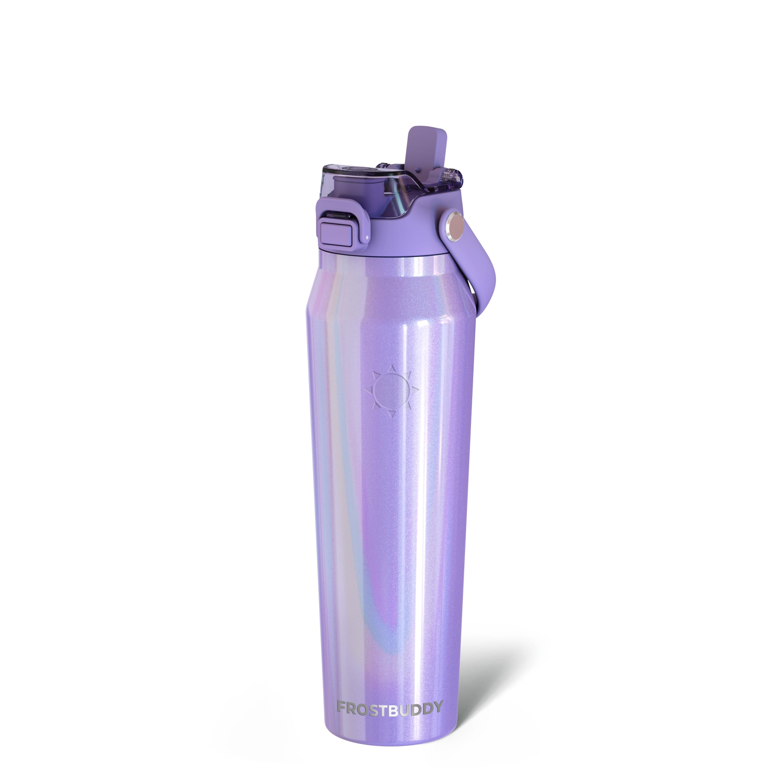 Frost Buddy 16oz Insulated Water Bottle with Straw & Chug Lid | Leak-Proof Stainless Steel | 24-Hours Cold | Sweat-Proof, Cup Holder Friendly | Ideal for Gym, Travel, Sports & Everyday Hydration