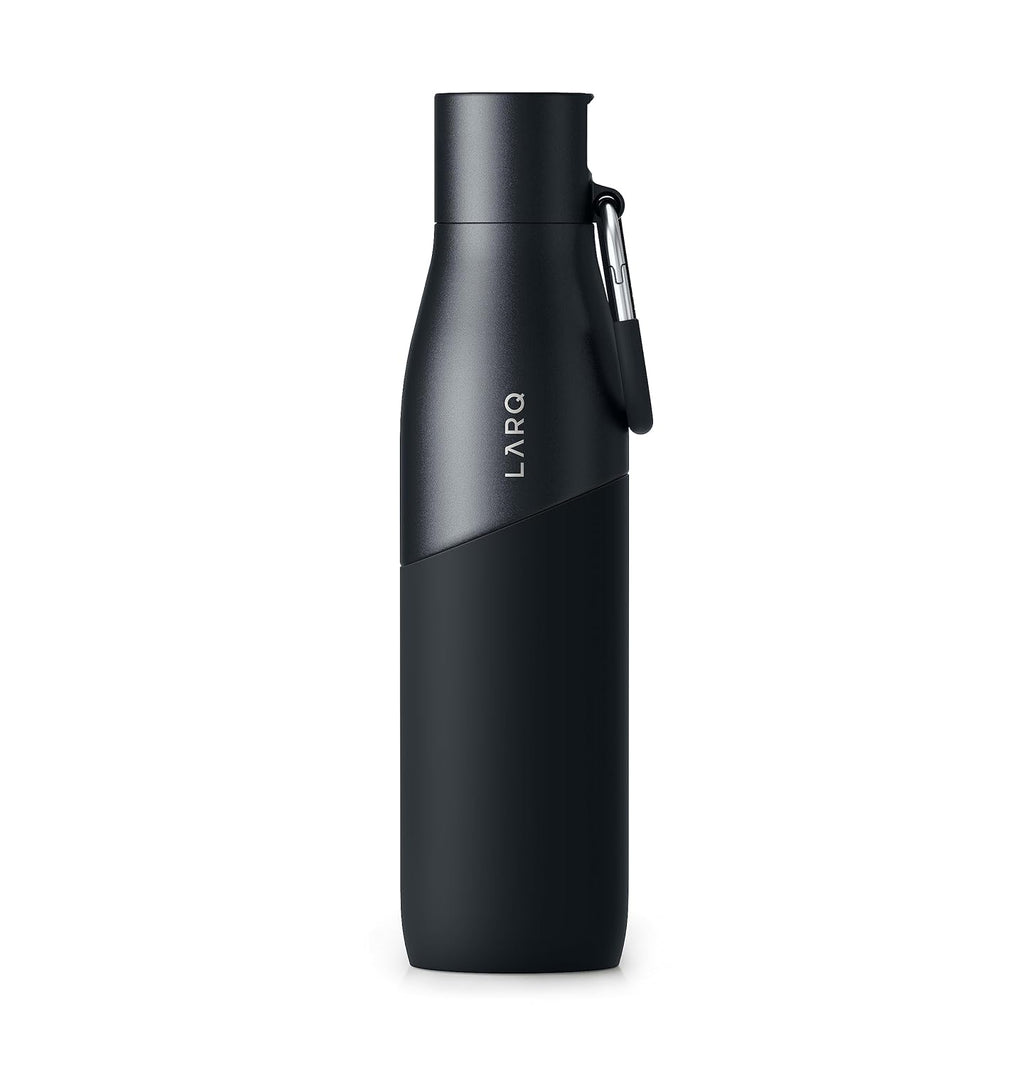 LARQ Bottle Movement Filtered - Lightweight Non-Insulated Stainless Steel Water Bottle BPA Free with Nano Zero Technology and Long-Lasting Filters, White/Pebble, 32oz